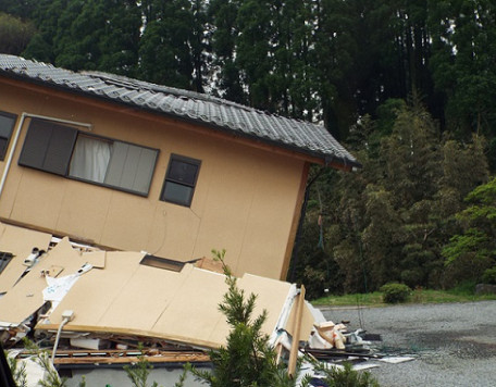 Aso house damaged by the 2016 Kumamoto earthquake 2
