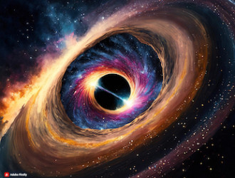 Firefly discesa in un buco nero rotante polvere di stelle singolarita 52059