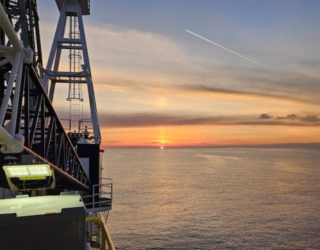 IODP Exp 402 sunrise from Joides